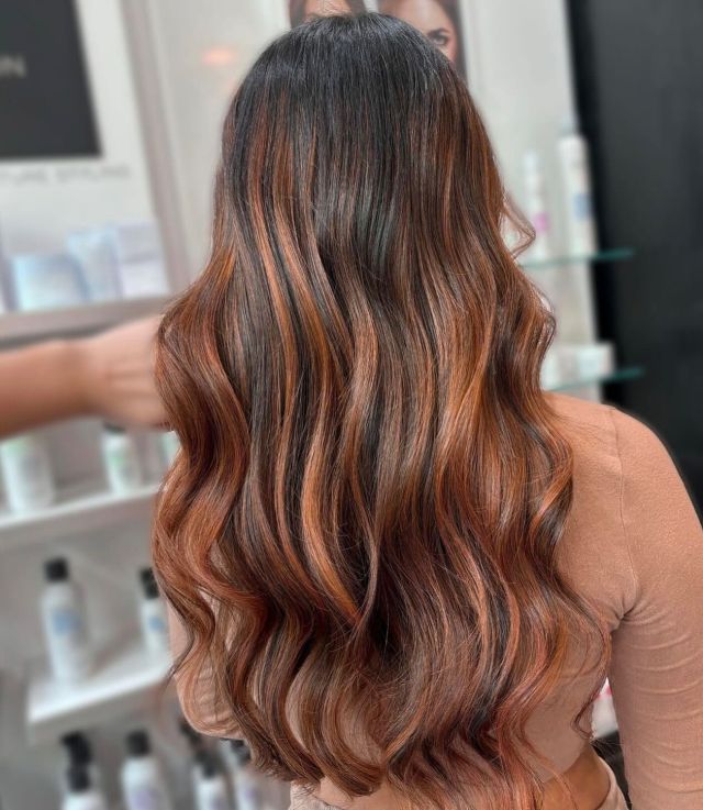 Copper Balayage 🍂🧡Adding warmth and depth to this clients hair has totally transformed their locks. Book in for your hair transformation today! ✨Hair by Holly at Rush Manchester