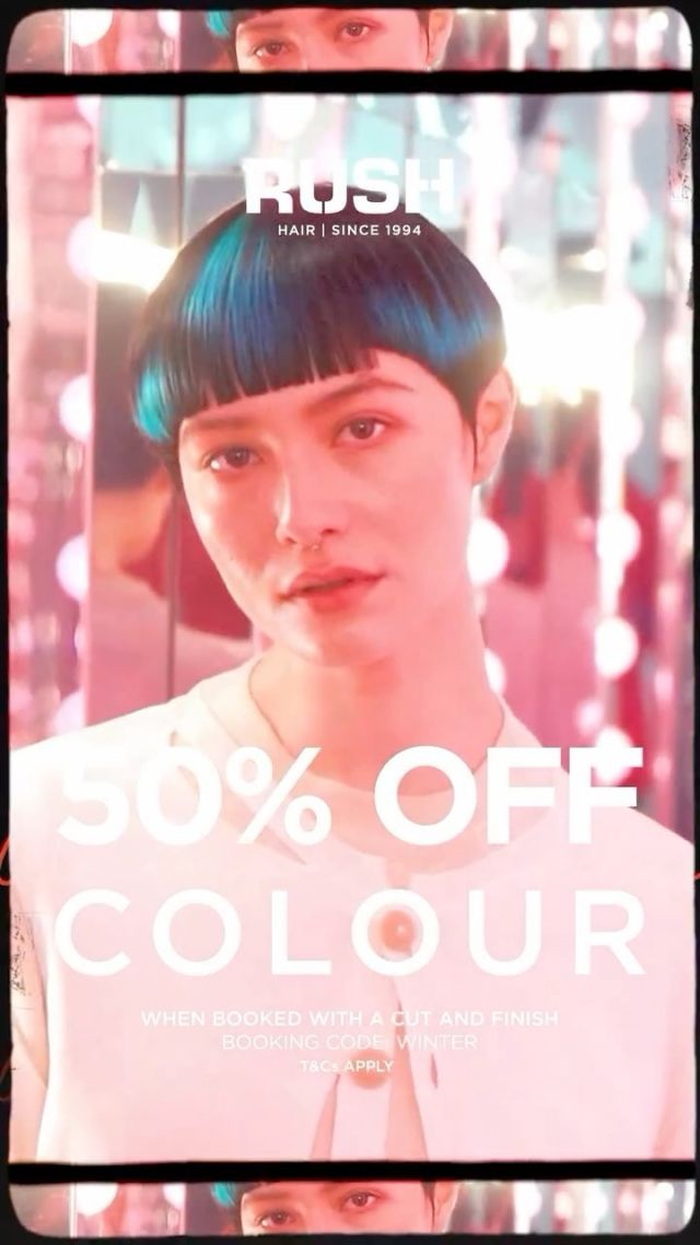 ❄️Our Winter Offer starts now❄️ Upgrade your hair with 50% off colour when booked with a cut & finish. Book online using code: WINTER. Valid 27th December – 27th March T+Cs apply.